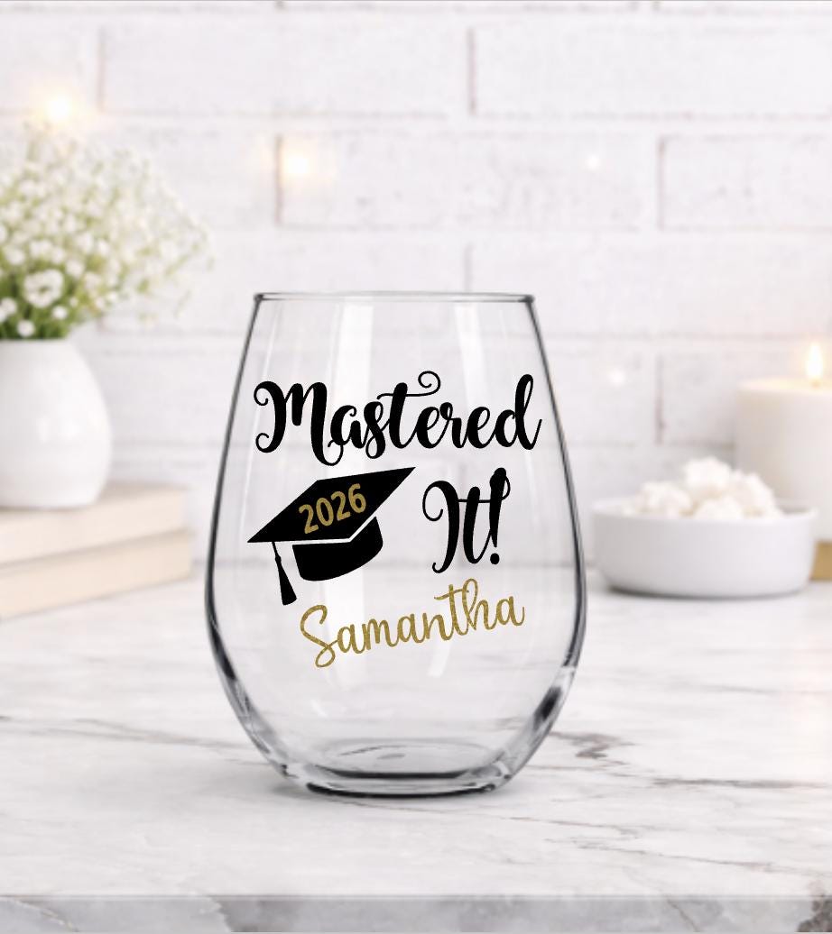 Mastered It Wine Glass, Graduation Gift, Class of 2026, Grad Wine Glass, Graduation  Wine Glass, Masters Degree Gift, Graduate Gift - Etsy Denmark