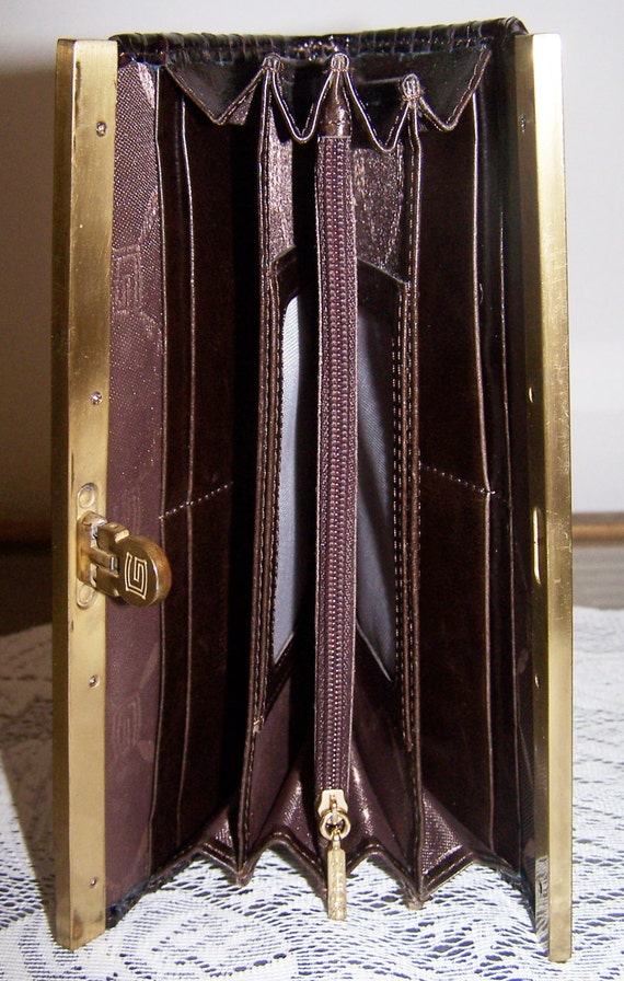 Guidi Black Snakeskin Print Patent Leather Wallet - Etsy display picture 1