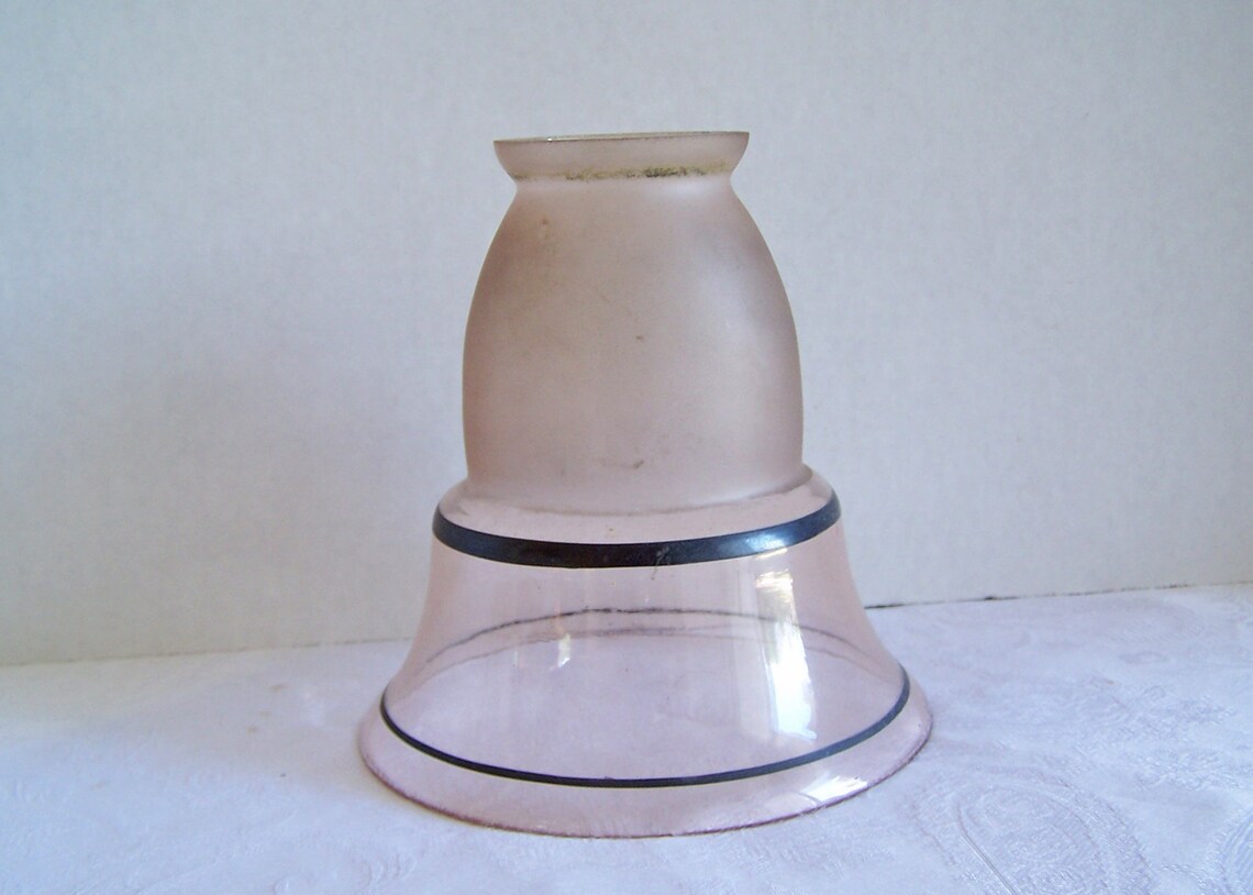 Bell Shaped Glass Lamp Shade Frosted & Clear Glass Etsy