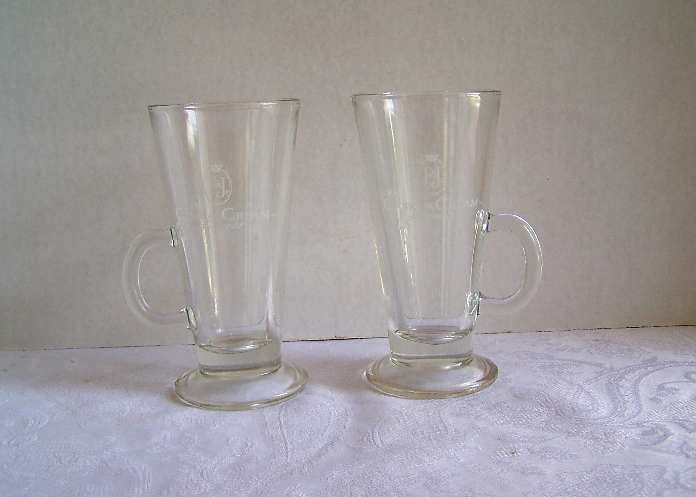 E & J Cask and Cream Liqueur 5 Glass Set Pedestal and Etsy