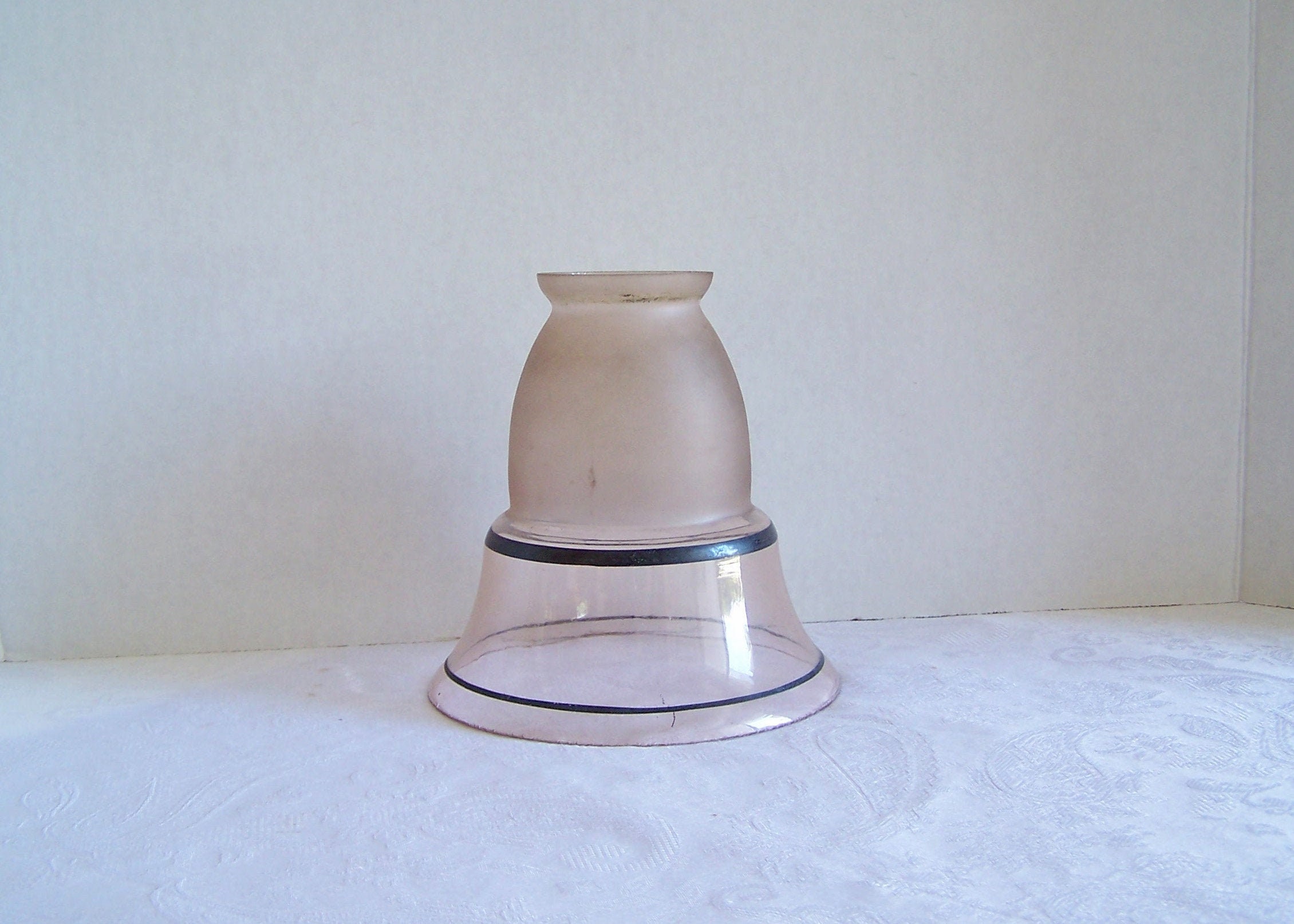 Bell Shaped Glass Lamp Shade Frosted & Clear Glass Etsy