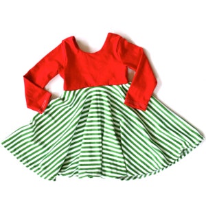 Red and Green peppermint stripe twirls Christmas image 5