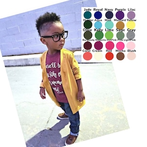 U PICK Color Unisex Cardigan, Toddler cardigan, baby basic cardigan, baby boy cardigan, baby girl cardigan image 1