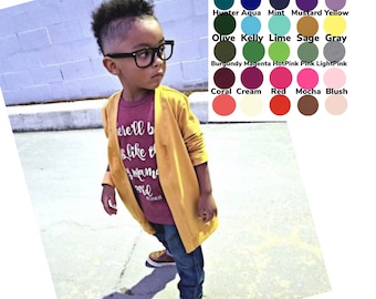 U PICK Color Unisex Cardigan, Toddler cardigan, baby basic cardigan, baby boy cardigan, baby girl cardigan