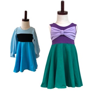 Inspired Mermaid Ariel Princess Twirl Dress Costume