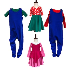 Inspired Mario and Inspired Luigi, Mushroom, And Peach Costume princess