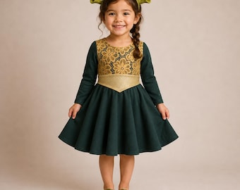 Inspired Fiona princess Twirl Dress OUTFIT ONLY