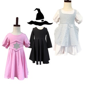 Inspired Dorothy Dress, Black witch Costume (not Hat), Glinda Inspired Dress