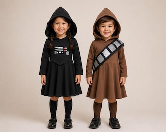 Darth Villain Twirl Dress | Galactic Villain Costume | Space Costume | Girls Halloween Costume | Wookie Inspired Dress  Galactic Costume