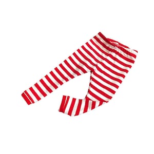 Valentine&#39;s red and white Striped leggings
