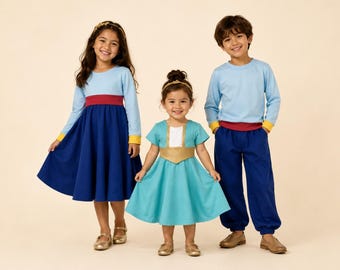 Inspired Jasmine Dress, Inspired Genie Dress, Genie Pant set Aladin Costume OUTFIT ONLY