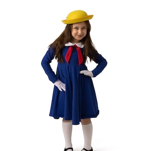 Madeline Blue or Yellow dress with collar and tie not included hat gloves or book image 3