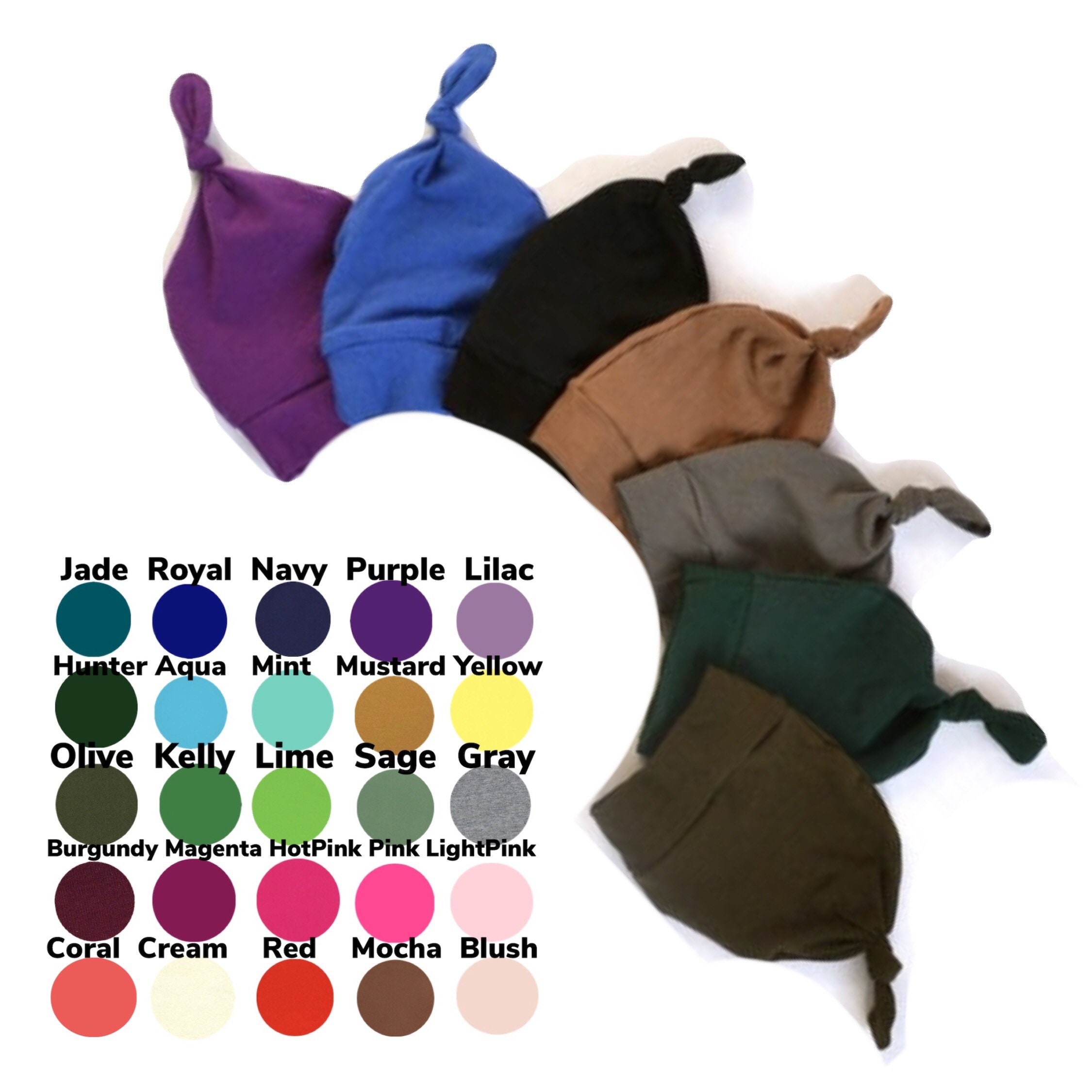 U Pick Color Top Knot Baby Hat Bringing Home Baby Hats Etsy