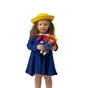 Madeline Blue or Yellow dress with collar and tie not included hat gloves or book image 4