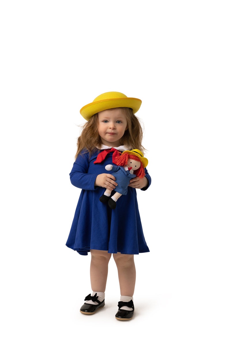 Madeline Blue or Yellow dress with collar and tie not included hat gloves or book image 4