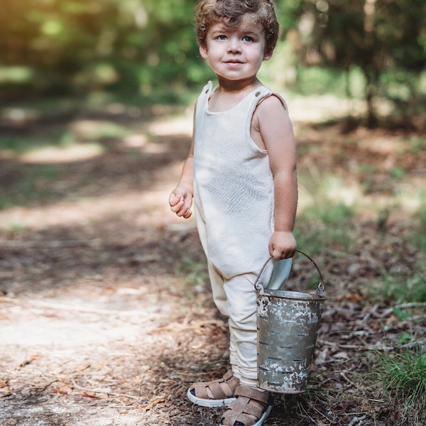 Pants or Shorts Cream Unisex Snap Harem Romper, Toddler Romper, Tank Romper, baby Romper,  Hipster Romper, Baby Boy Romper, Girl Romper