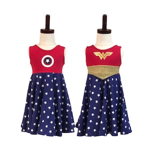 Wonder Woman or captain America dress costume