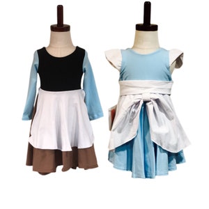 Inspired Cinder Ella Princess Twirl Dress Blue Work Dress Ella inspired Dress, Cinder Inspired Dress