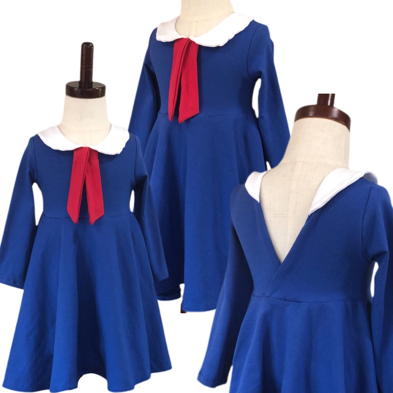 Madeline Blue or Yellow dress with collar and tie not included hat gloves or book image 5