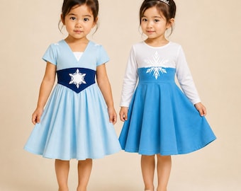 Elsa Inspired Twirl Dress | Ice Princess Costume | Girls Halloween Costume | Boutique Princess Dress | Birthday Party Outfit OUTFIT ONLY