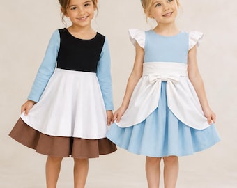 Blue Princess Twirl Dress | Fairytale Princess Dress Storybook Princess Costume | Girls Birthday Dress | Halloween Costume Blue Party Dress