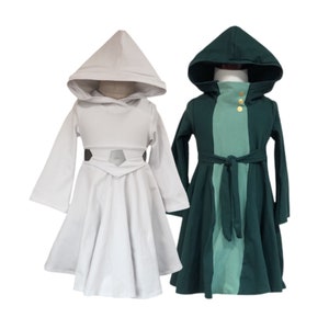 Inspired Leia, Galaxy princess, Star War Princess dress white or green option costume