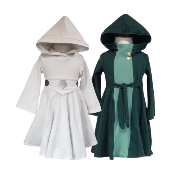 Disfraz de princesa Leia de Star Wars, opción de disfraz blanco o verde