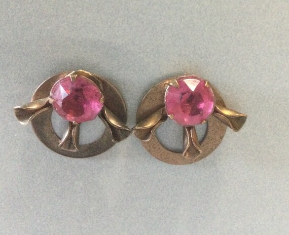 Hot Pink and Copper Earrings - image 1