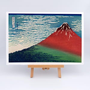 Stampa giapponese | Stampa giclée d'arte su carta artistica Hahnemühle Awagami | Carta con bordi sfrangiati - Monte Fuji Hokusai - Decorazione da parete