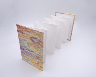 Leporello marmoriertes Notizbuch - mehr als 80 Muster verfügbar