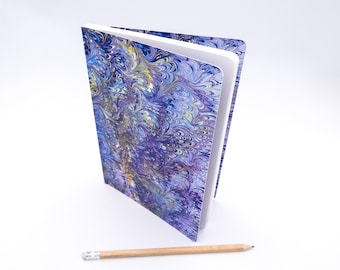 Perfect Bound Notebook 10 - Marbled Paper Designs - A5 - Italian Cover - 80 Sheets - Parisian Artisanal Binding