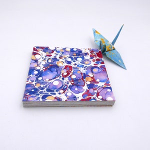 Carta Origami 10x10 cm - 80 fogli 80 motivi illustrati con riproduzioni di carta marmorizzata - kit speciale 1