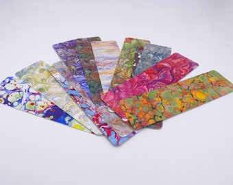 14 Marbled Bookmarks