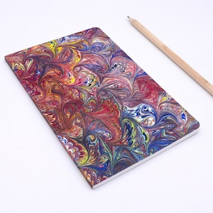 Marbled notebook with round corners - more than 70 different patterns