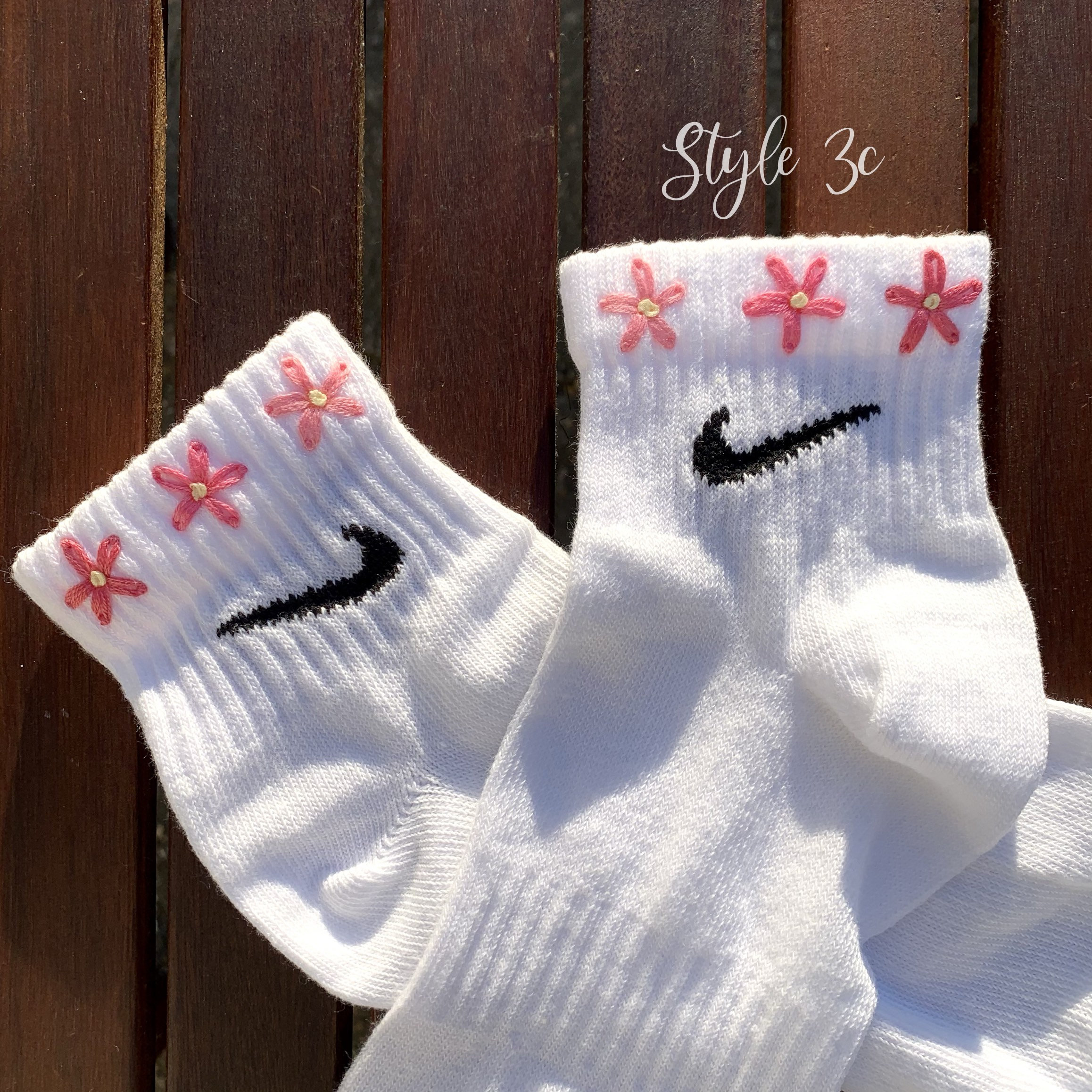 nike flower printed socks