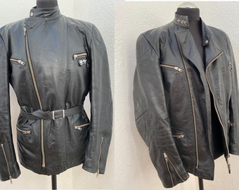 Bikerjacke Kleine Bikerjacke W+r Biker echt Lederjacke Echtlederjacke Schwarz Lederjacke Motorradjacke Leder