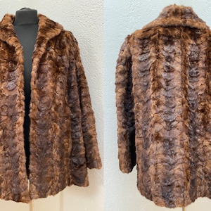 Erstaunlicher natürlicher Nerzmantel Maison de Pelterie Breda Mittelgroßer Nerzmantel Brauner Nerzmantel Kurzer Nerzmantel Vintage Nerz