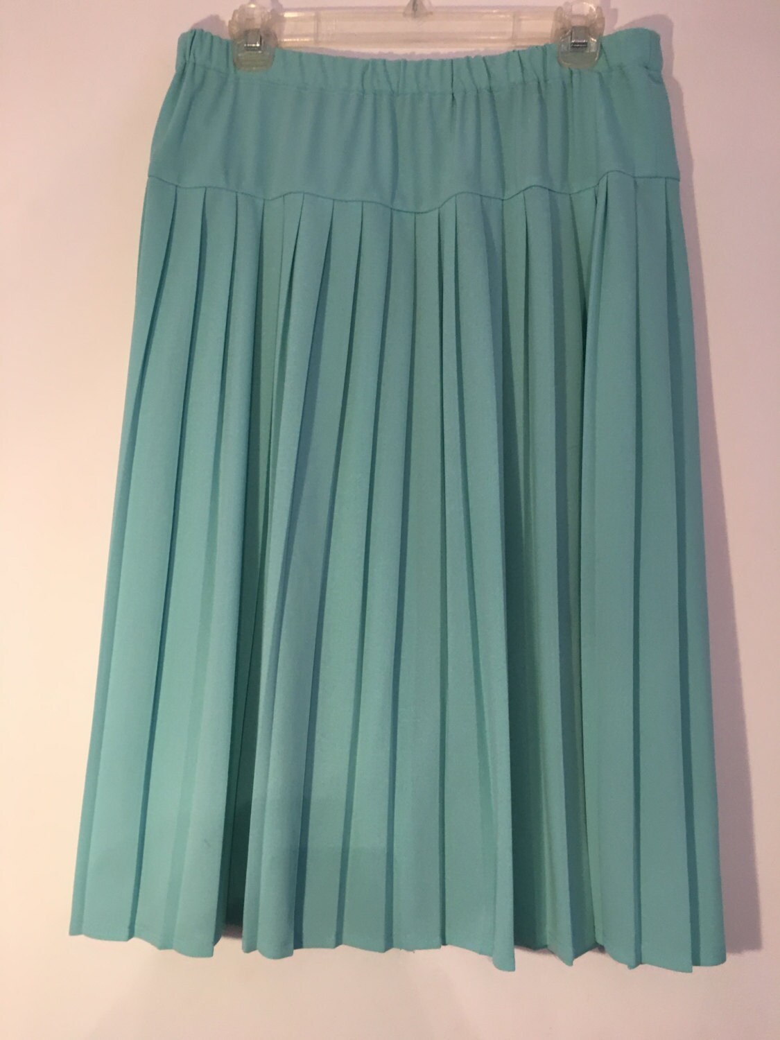 Aquamarine Skirt Vintage Light Blue Summer Skirt MediumLarge Etsy