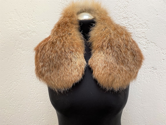 Vintage Racoon fur collar Natural fur collar Winte