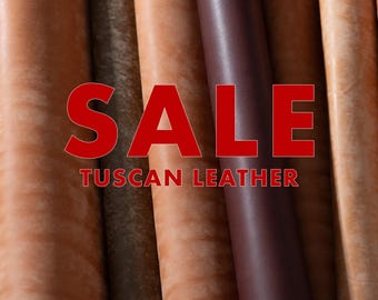 BUNDLE TUSCAN LEATHER Set of 5 Skins 60x30cm (24”x12”) – Premium Genuine Leather Pieces, Sheets for Crafting, diy leather \ FianoLeather
