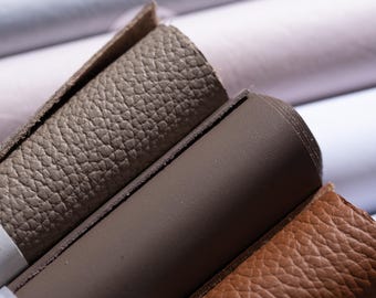 Premium Leather Bundle – Set of 5 Pieces in Assorted Colors 60x30cm \ 24" x 12" Nappa, Roma - Italian leather for craft bags, shoes, wallets
