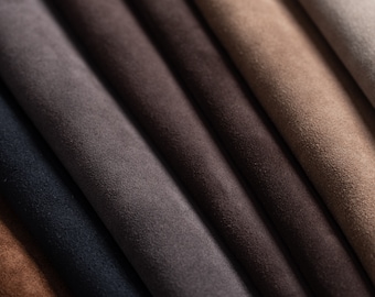 SUEDE LUX leather pieces / sheets / panels / Full Grain Italian Suede Calfskin / Genuine Leather /  ~ 12 sq ft - 1.1m2 / 1.2mm fianoleather