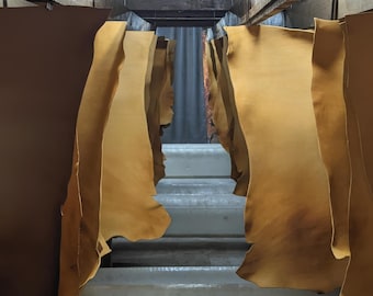 FianoLeather Premium vegetabiliskt garvat vachetta – 1,3–1,5 mm (3–4 oz) skinn, paneler och lakan, perfekt för läderhantverk och gör-det-själv-projekt.