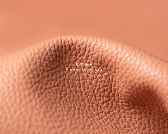 ROMA LEATHER pieces / sheets / panels - various sizes | col. Salmon / fianoleather