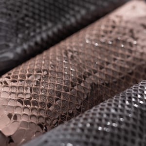 Exotische Leder Schlange und Fisch \Leder Set 5 HAUT IN GESAMT| Leder zum Basteln von Taschen, Schuhen, Geldbörsen / Fianoleder