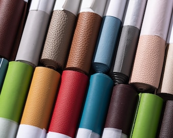 Premium Leather Bundle – Set of 5 Pieces in Assorted Colors 60x30cm \ 24" x 12" Nappa, Roma - Italian leather for craft bags, shoes, wallets