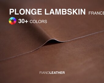 4.25 Sq.F 2 oz Leather Baby Lamb Skin Hide Super Soft  "French Plonge" Brown