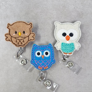Owl Retractable Badge Holder, Owl Retractable Badge Reel, Nursing Retractable Badge Holder, Nursing Badge Reel