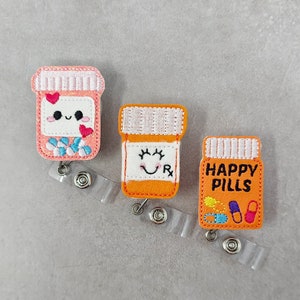Prescription Retractable Badge Holder | Rx Badge Reel | Rx Badge Holder | Pharmacy Badge Holder | Interchangeable Badge Holder | Topper Only
