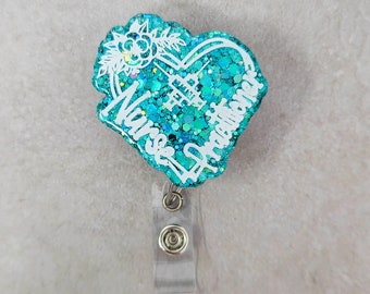 Glitter Resin Nurse Practitioner Badge Holder, Nurse Practitioner Badge Reel, Nurse Practitioner, NP Badge Reel, NP Badge Holder